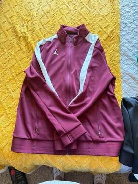 Jordan Dri-FIT Jumpman Full-Zip Track Jacket Burgundy/White